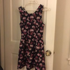 H & m dress rose print